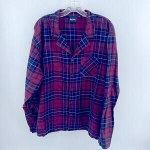 NWOT Barbour Laith plaid flannel long sleeve CE button up pajama top sz XXL